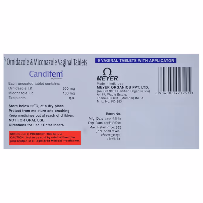 Candifem Vaginal Tablet 6'S