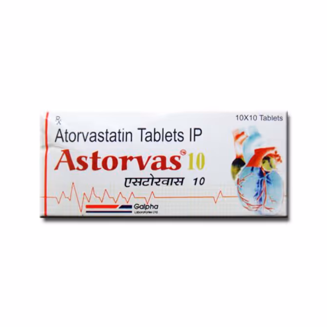 Astorvas 10mg Tablet 10'S