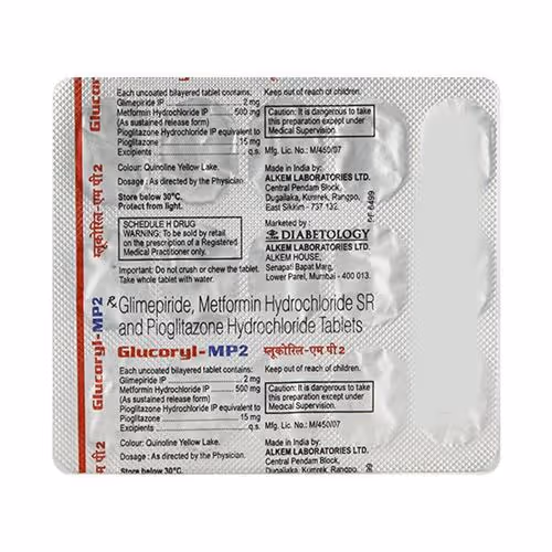 Glucoryl MP 2mg Tablet 15'S
