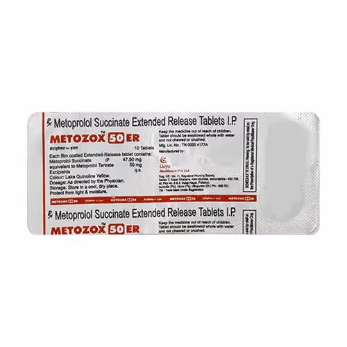 Metozox ER 50mg Tablet 10'S