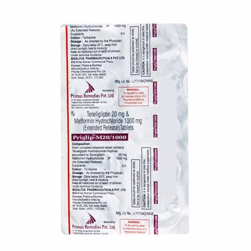 Priglip M 20/1000mg Tablet 10'S